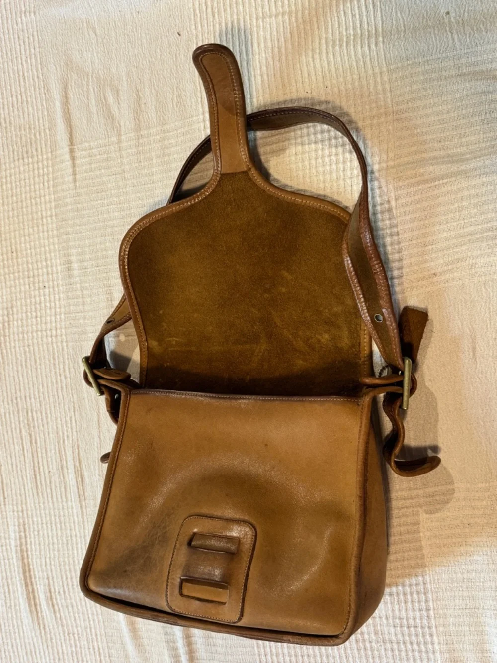 Vintage Coach Pre Creed NYC Tan Brown Leather Courier Messenger Bag 1970s - Picture 5 of 14